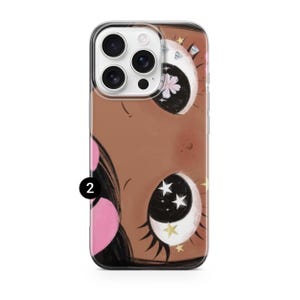 Etui na telefon Big Eyes Anime, wzór dziewczyny z mangi Star Girl na iPhone'a, Samsunga Pixel 2