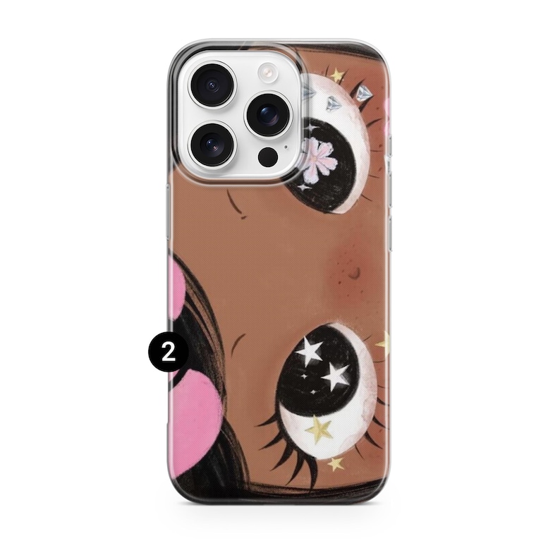 Etui na telefon Big Eyes Anime, wzór dziewczyny z mangi Star Girl na iPhone'a, Samsunga Pixel 2