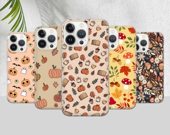 Autumn Phone Case Pumpkin Fall Cover fit for iPhone 15 14 13 12 11 Pro Max 8 Plus X, Samsung Galaxy S24 S23 S22 S20 Ultra, Pixel 8