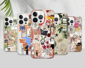Miffy & Yoshitomo Nara Phone Case – Preppy and Cute Aesthetic Cover for iPhone 16 15 14 13 12 11 Pro Max, Plus, X, Samsung S24 S23 S22 Plus