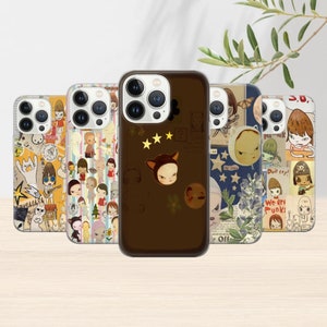 Custodia per telefono Yoshitomo Nara, cover estetica per iPhone 16 15 14 13 12 11 Pro Max 8 Plus X, Samsung Galaxy S24 S23 S22 S20 Ultra, Pixel 8