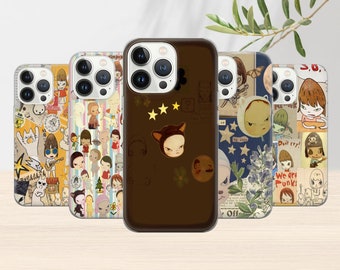 Yoshitomo Nara Phone Case, Aesthetic Cover iPhone 15 14 13 12 11 Pro Max 8 Plus X, Samsung Galaxy S24 S23 S22 S20 Ultra, Pixel 8