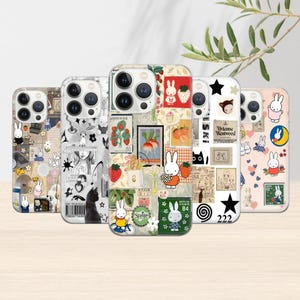 Étui pour portable Miffy, coque esthétique pour iPhone 16 15 14 13 12 11 Pro Max 8 Plus X, Samsung Galaxy S24 S23 S22 S20 Ultra, Pixel 8
