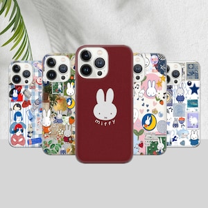Miffy Handyhülle, Aesthetic Cover iPhone 16 15 14 13 12 11 Pro Max 8 Plus X, Samsung Galaxy S24 S23 S22 S20 Ultra, Pixel 8