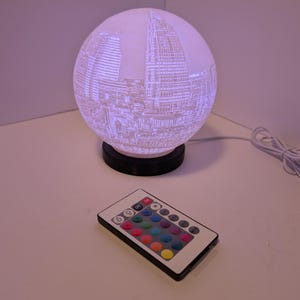 Cincinnati Ohio Skyline multi color globe light.