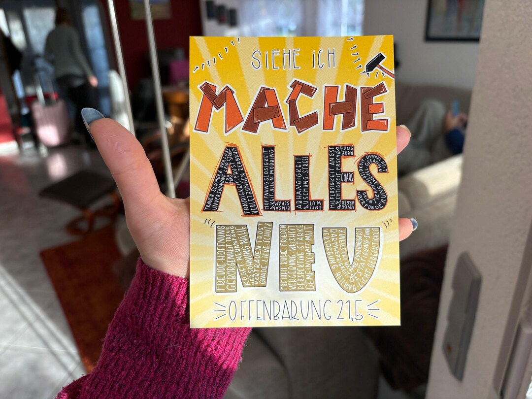 Jahreslosung 2026 Postkarte "siehe Ich Mache Alles Neu." - Etsy