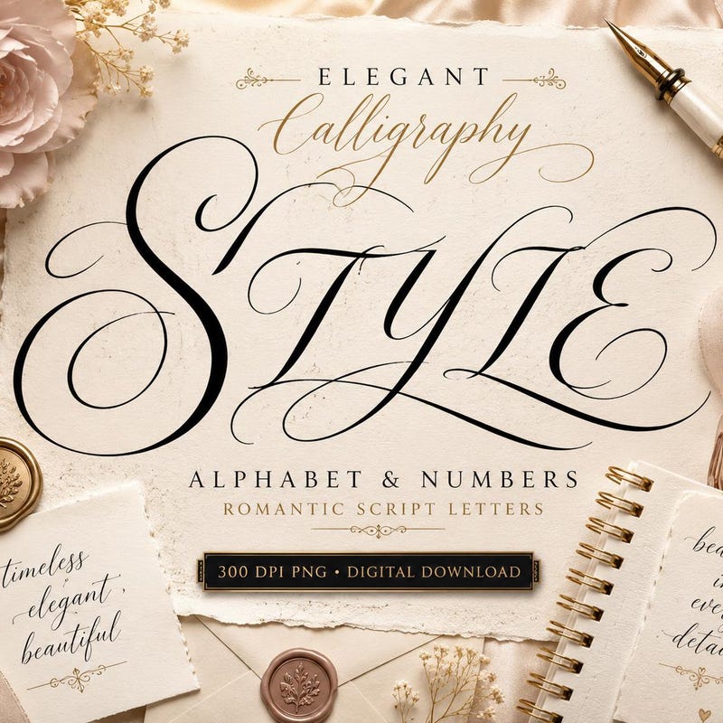 Numbers Written In Calligraphy Calligraphy Numbers - Etsy