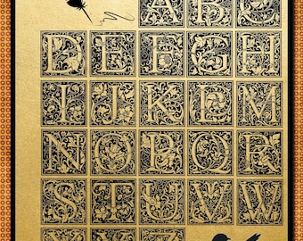 Alfabeto Digital Ornamentado: Coleção de Contos de Fadas, Letras PNG (Download Digital)
