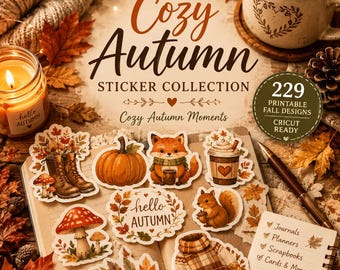 Gezellige herfststickercollectie