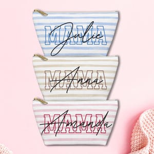Custom Name Mama Makeup Bag Personalised Cosmetic Bag for Mothers Day Gift Idea New mom Personalised Mothers Birthday Gift for under 20