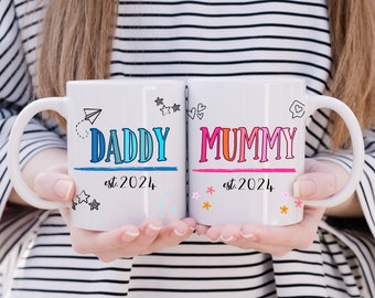 Nouvelles tasses papa et maman | Future maman | Futur papa | Futur parent | Nouveaux parents | Ensemble de tasses