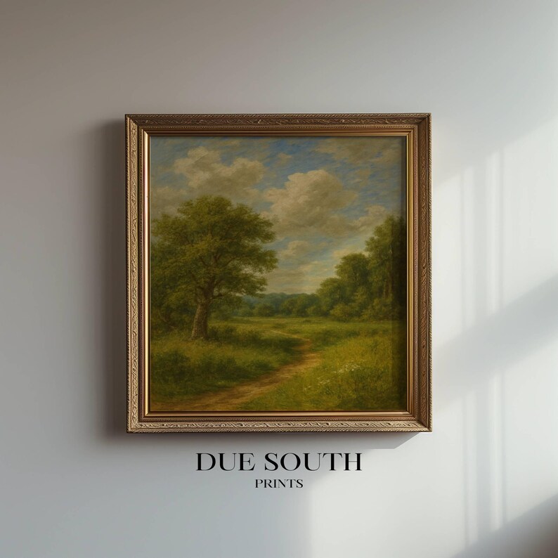 Vintage Country Summer Landscape Print | 19th Century Pastoral Wall Art ...