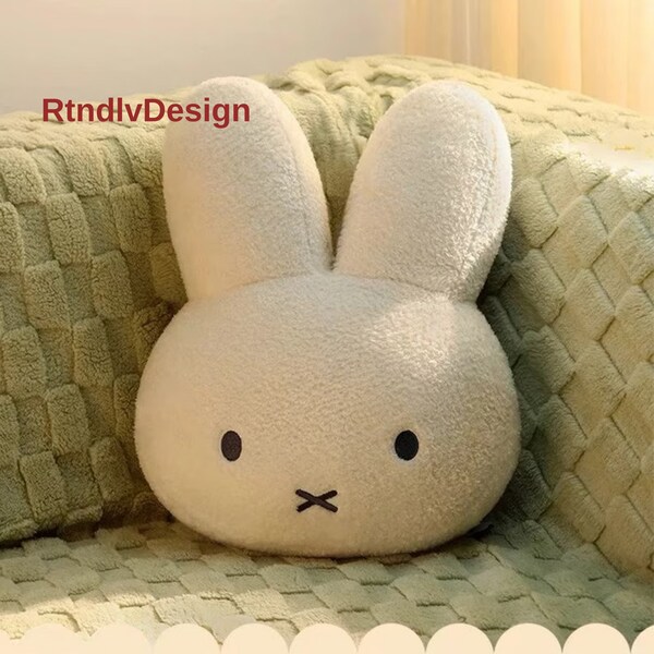 Handmade Miffy & Friends Cushion - Plush Decor Pillow, Nursery Decor Unique Gift with Storybook Character Design