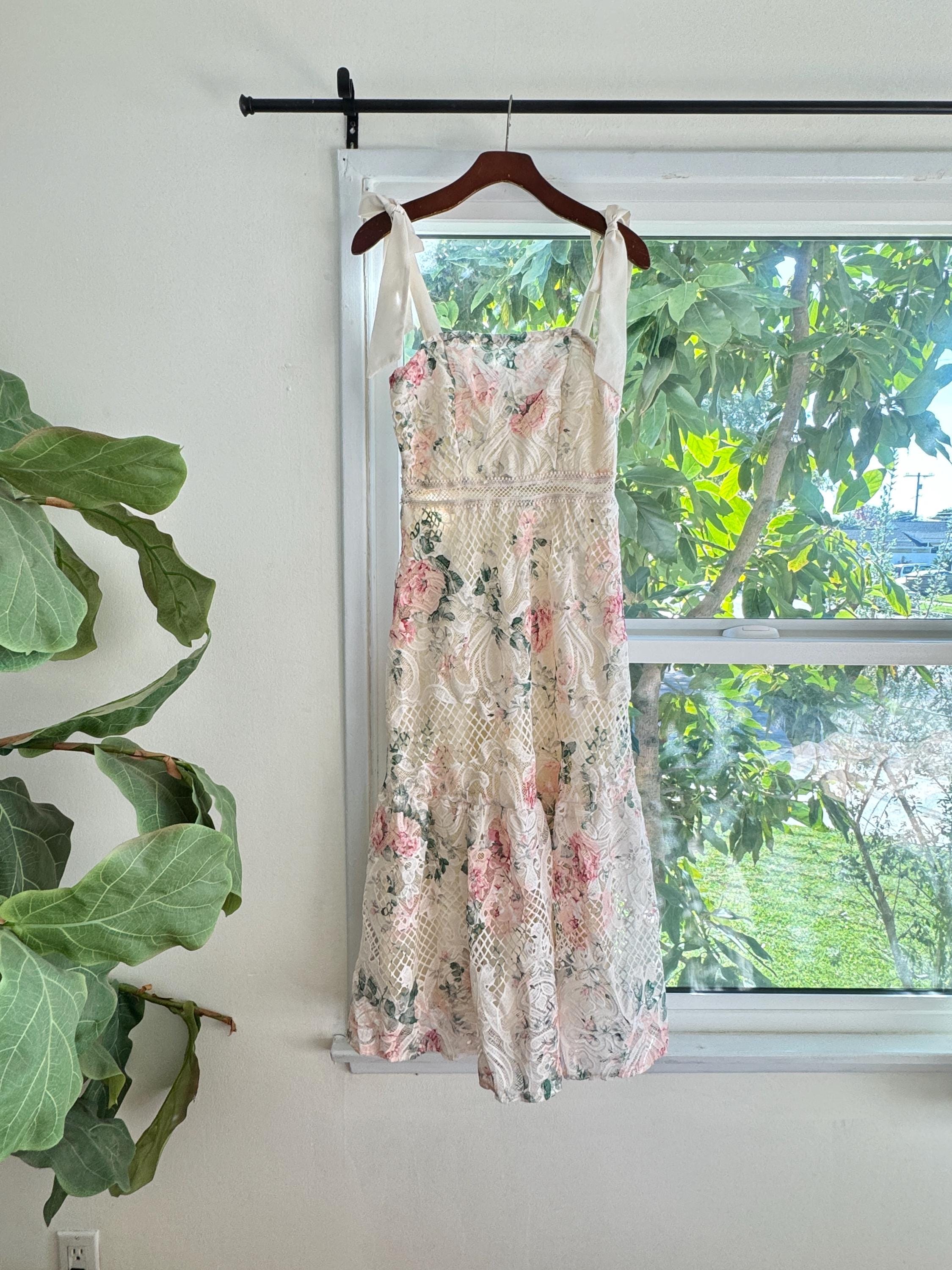 Lace Overlay Dress Midi - Etsy