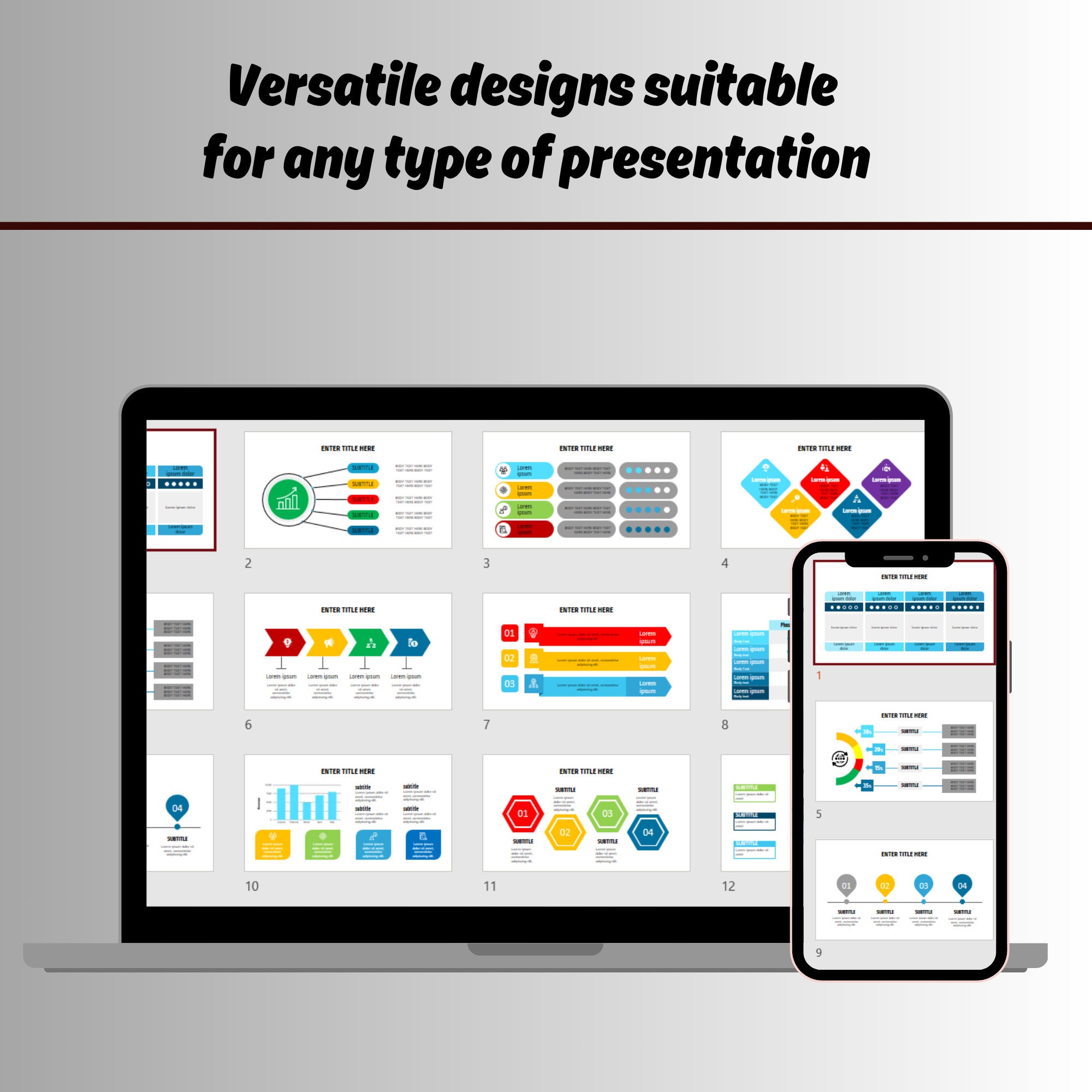 100 Infographics Powerpoint Template | Fully Editable Powerpoint ...