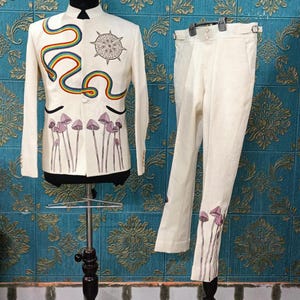 Bespoke Beige Linen Suit: Men&#39;s 2pc Wedding Groom Attire