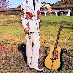 Men&#39;s White 2Pc Flower Embroidered Western Suit - Vintage Wedding Retro Party Outfit - Custom Country Cocktail Attire
