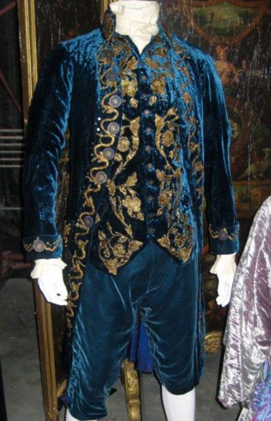 Blue Men 18th Century Rococo Period Costume Suit 1700s Historical ...
