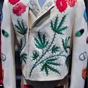 Men Custom Made Designer 2pc Suit Heavy Embroidered Premium Cotton Coat Pants Gift For Him | Wedding Cocktail Dinner Party Wear Set