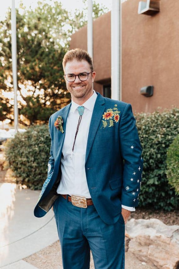 For Men Blue Western Suit Suit For Men Western Wedding Jacket