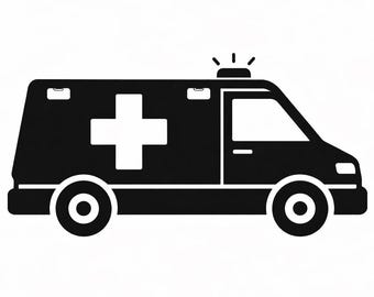 Ambulance Silhouette - DXF SVG PNG dwg