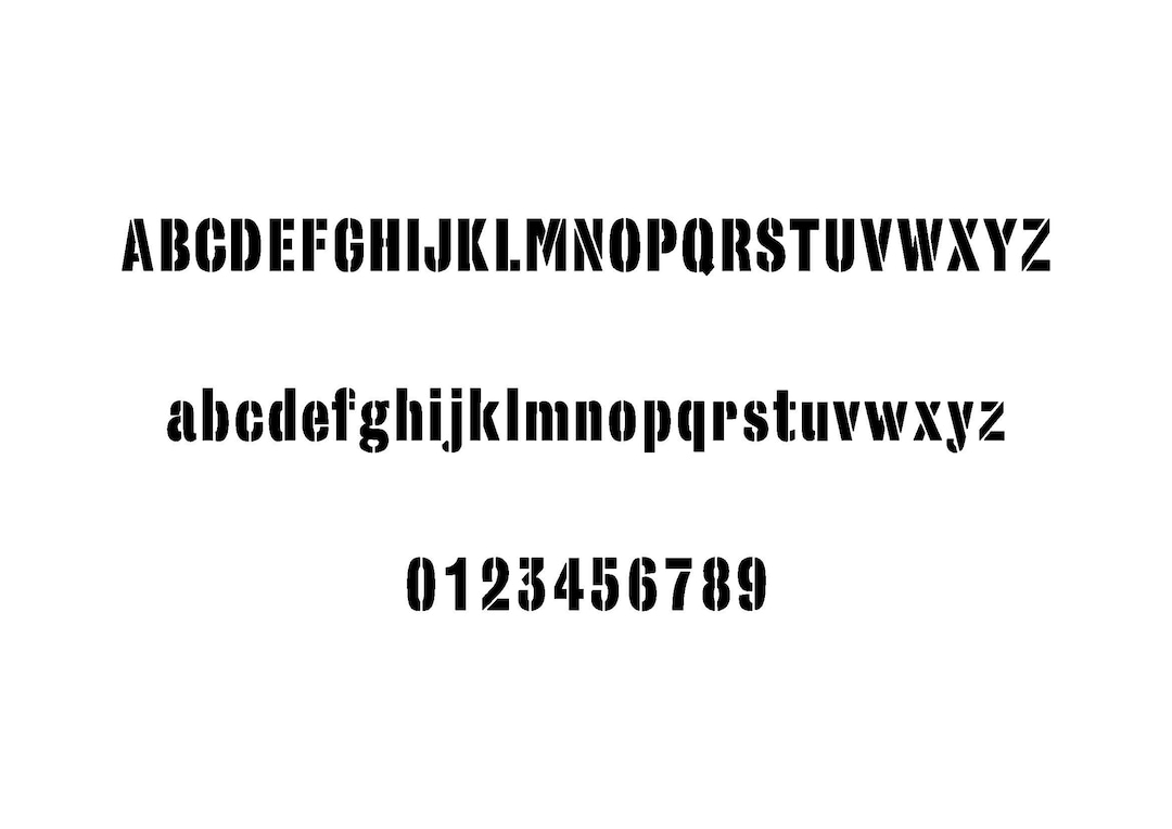 Stencil Font Dxf for Plasma Cutting / Stencil Font for Laser Cutting