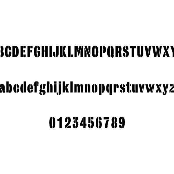 stencil font dxf for plasma cutting / stencil font for laser cutting /  stencil for address letters / letters cutting file / DXF/DWG