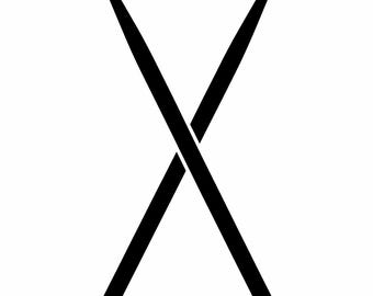 Drum Sticks Silhouette - DXF SVG PNG dwg