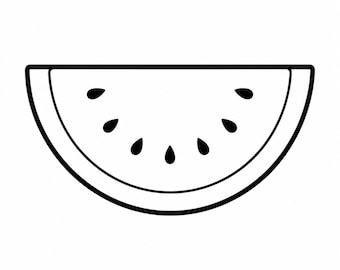 Watermelon Outline - DXF SVG PNG dwg