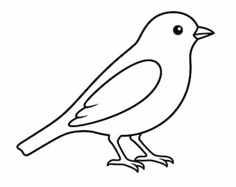 SongBird Outline - DXF SVG PNG dwg