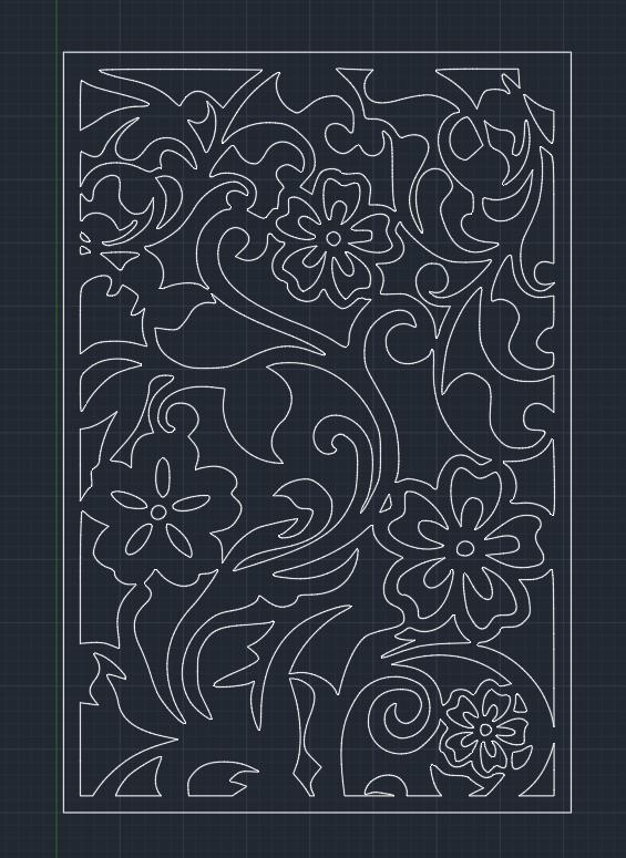 Floral Filigree Panel | Laser Cut Wall Art (SVG DXF) - Etsy