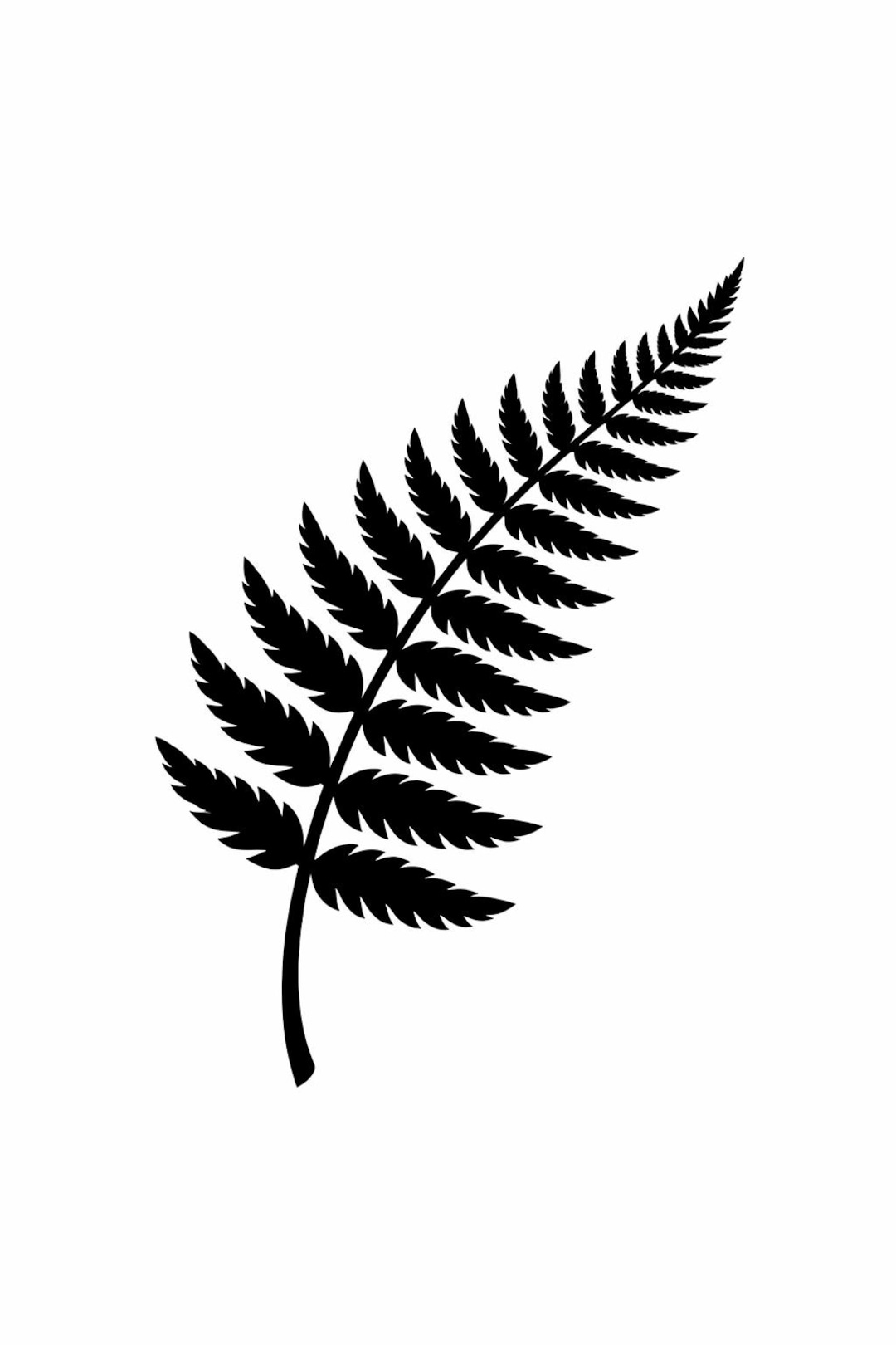 Fern Frond Leaf Silhouette - DXF SVG PNG Dwg - Etsy UK