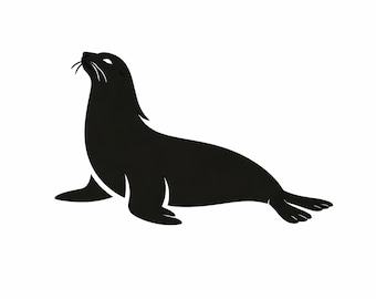 アザラシのシルエット - DXF SVG PNG dwg