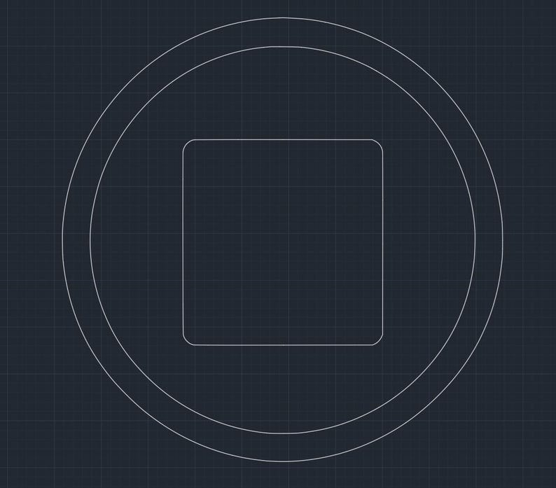 Stop Button Silhouette - DXF SVG PNG Dwg - Etsy