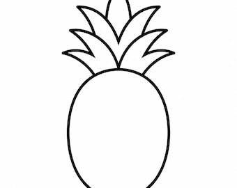 Pineapple Outline - DXF SVG PNG dwg