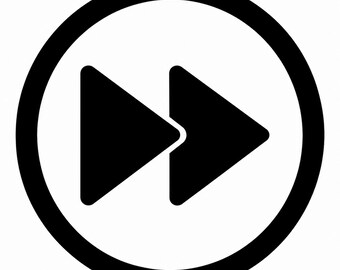 Forward/Next Button Silhouette - DXF SVG PNG dwg