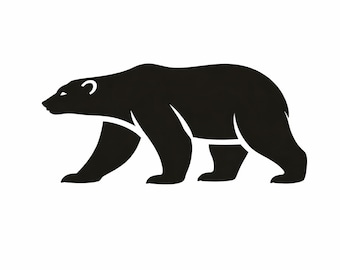 Polar Bear Silhouette - DXF SVG PNG dwg