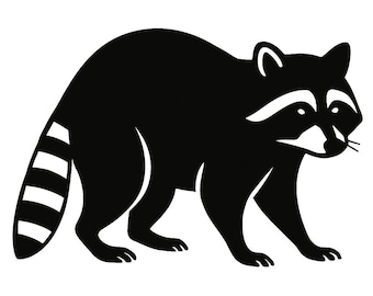 Silueta de mapache - DXF SVG png DWG