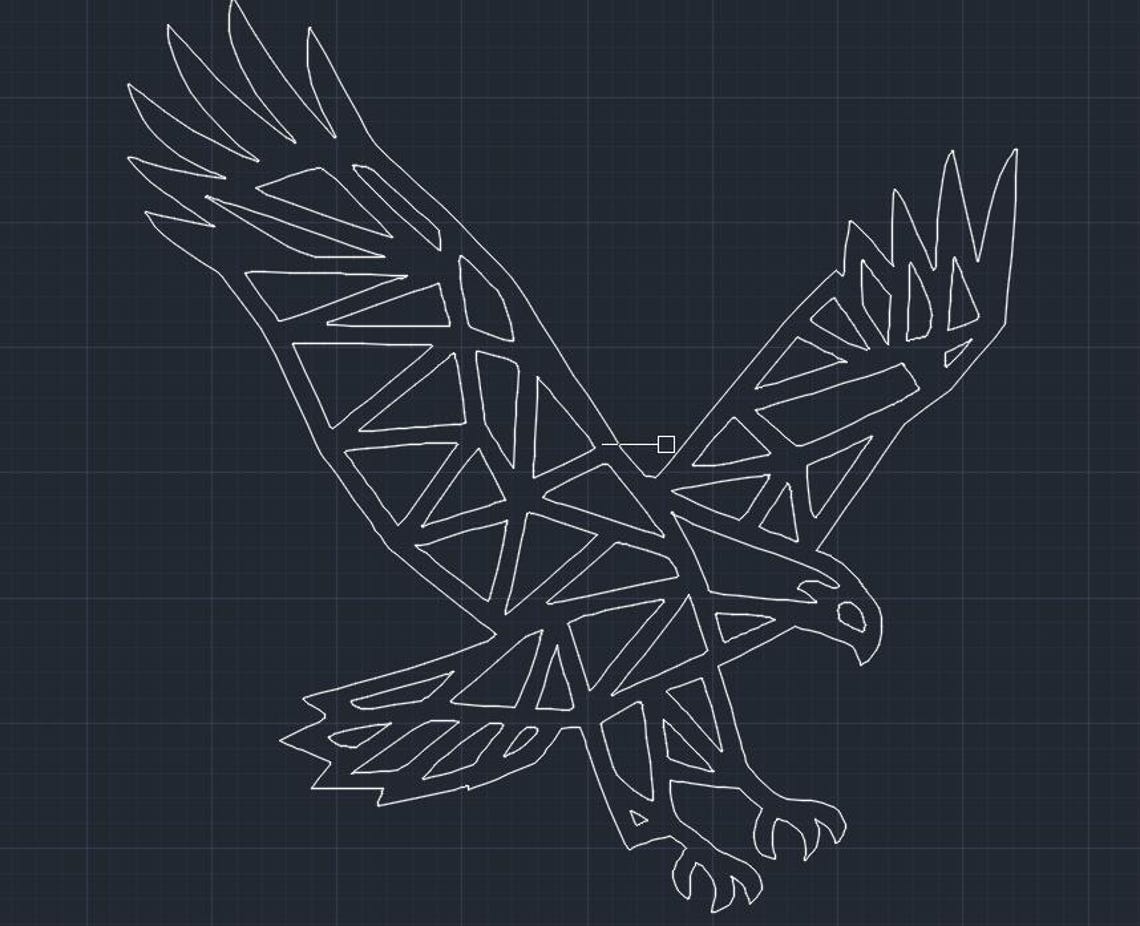 Geometric Eagle - Dxf/dwg/svg - Etsy