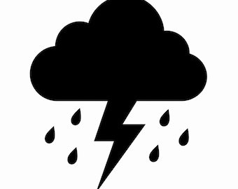 ThunderStorm Cloud Silhouette - DXF SVG PNG dwg