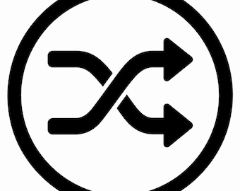 Shuffle Button Silhouette - DXF SVG PNG dwg