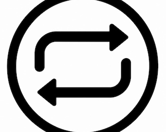 Repeat Button Silhouette - DXF SVG PNG dwg