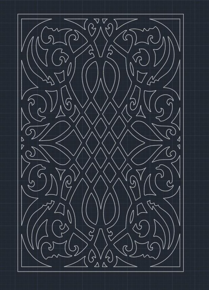 Filigree Panel SVG DXF: Laser Cut Wall Art Vector File - Etsy