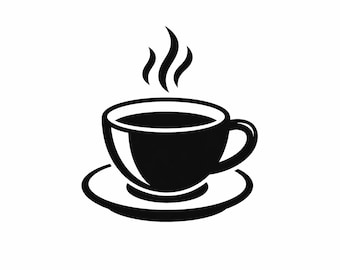 Coffee Cup Silhouette - DXF SVG PNG dwg