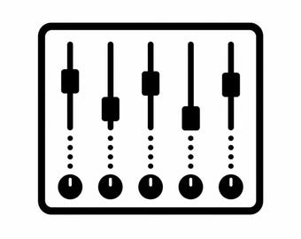 Audio Mixer Silhouette - DXF SVG PNG dwg