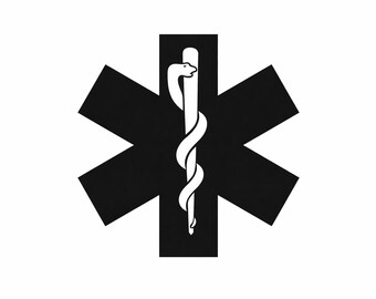 Star of life silhouette - DXF SVG PNG dwg