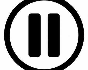 Pause Button Silhoutte - DXF SVG PNG dwg