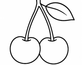 Cherry Outline - DXF SVG PNG dwg
