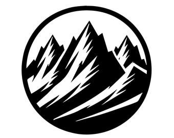 Mountain Silhouette - DXF SVG AI dwg