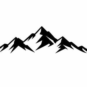 Mountain Peak Silhouette - DXF SVG PNG dwg